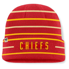 Kansas City Chiefs Throwback Yard Lines Cuffed Knit Hat - Red cheap