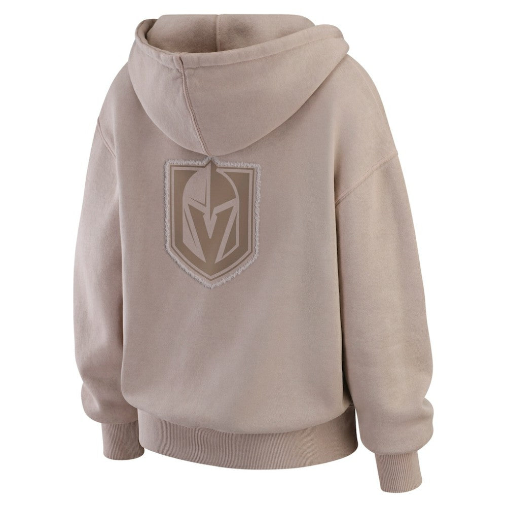 Vegas Golden Knights WEAR by Erin Andrews Women's Washed Pullover Crewdie - Tan Pullover