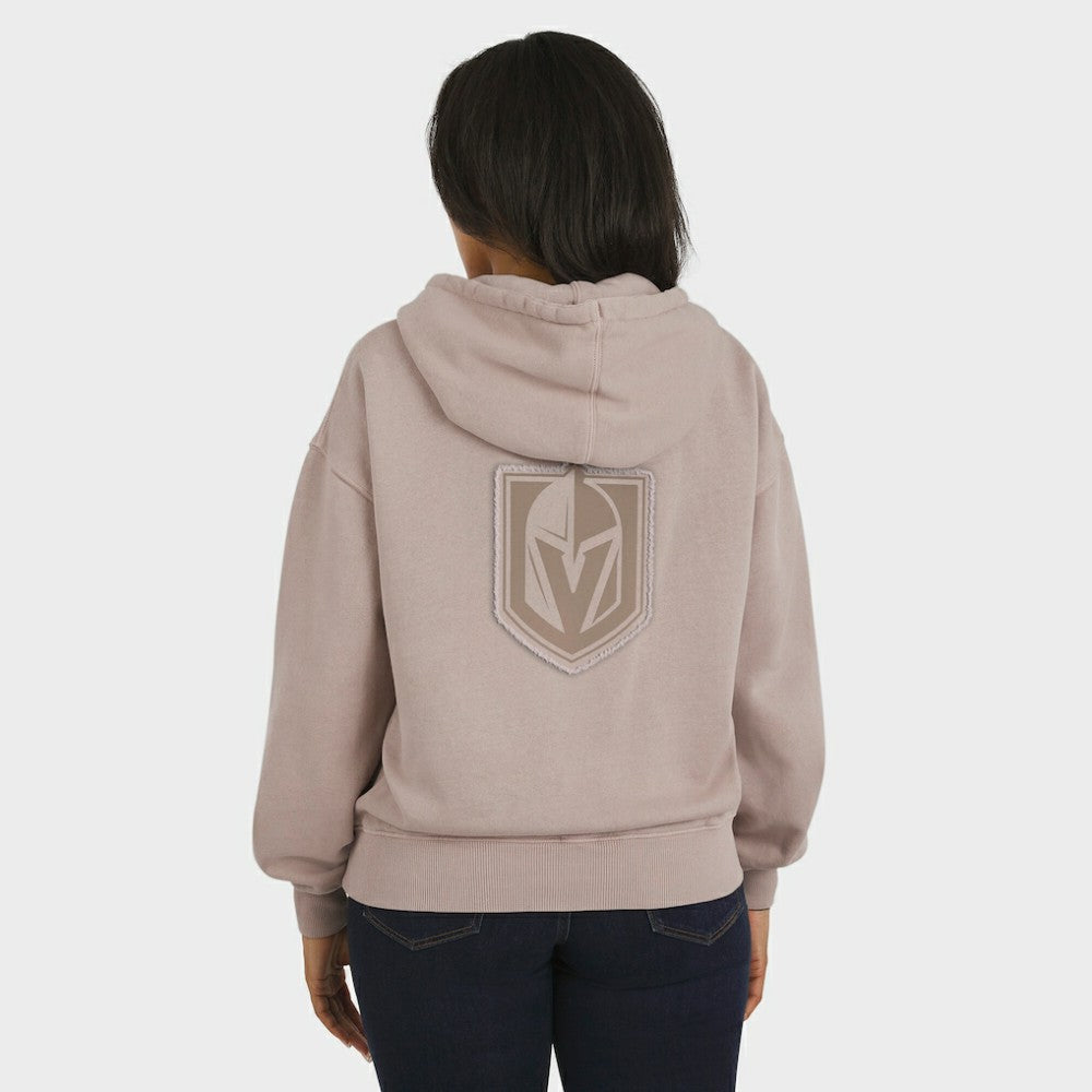 Vegas Golden Knights WEAR by Erin Andrews Women's Washed Pullover Crewdie - Tan Pullover