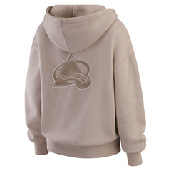 Colorado Avalanche WEAR by Erin Andrews Women's Washed Pullover Crewdie - Tan Pullover