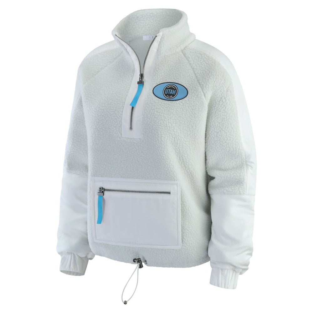 Utah Mammoth WEAR by Erin Andrews Women's Polar Fleece Quarter-Zip Jacket - Gray Jackets
