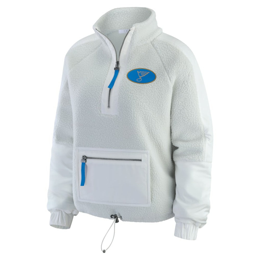 St. Louis Blues WEAR by Erin Andrews Women's Polar Fleece Quarter-Zip Jacket - Gray Jackets