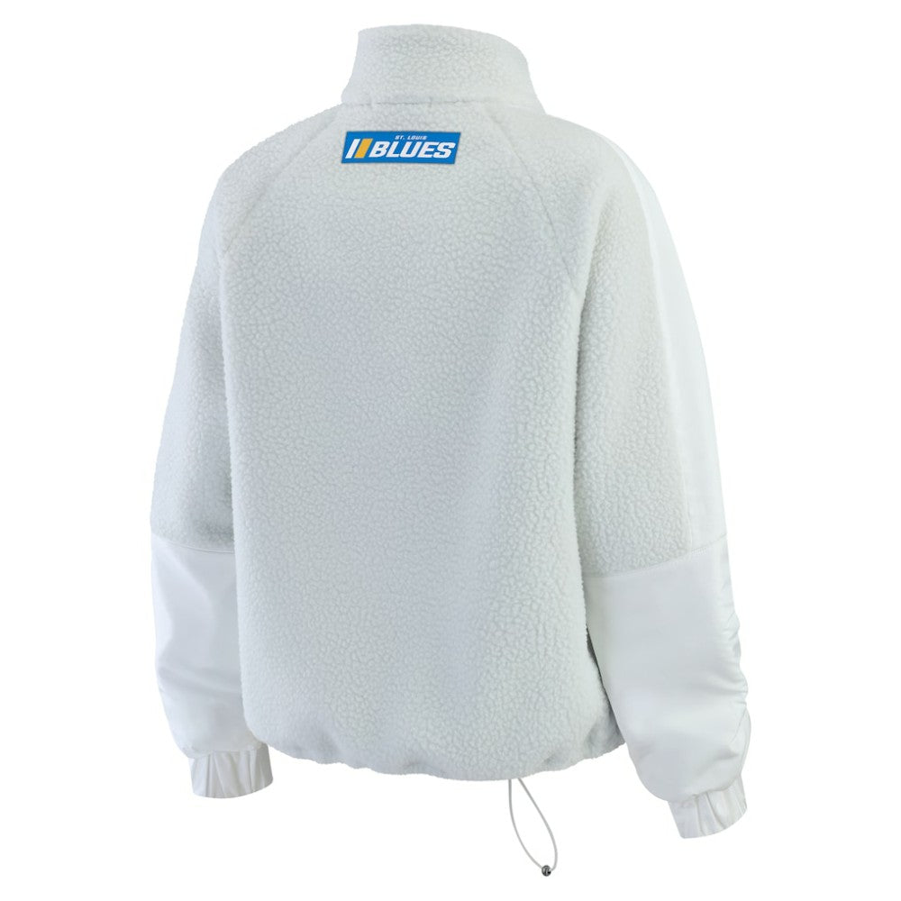 St. Louis Blues WEAR by Erin Andrews Women's Polar Fleece Quarter-Zip Jacket - Gray Jackets