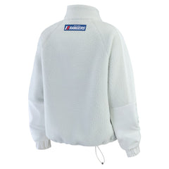 New York Rangers WEAR by Erin Andrews Women's Polar Fleece Quarter-Zip Jacket - Gray Jackets