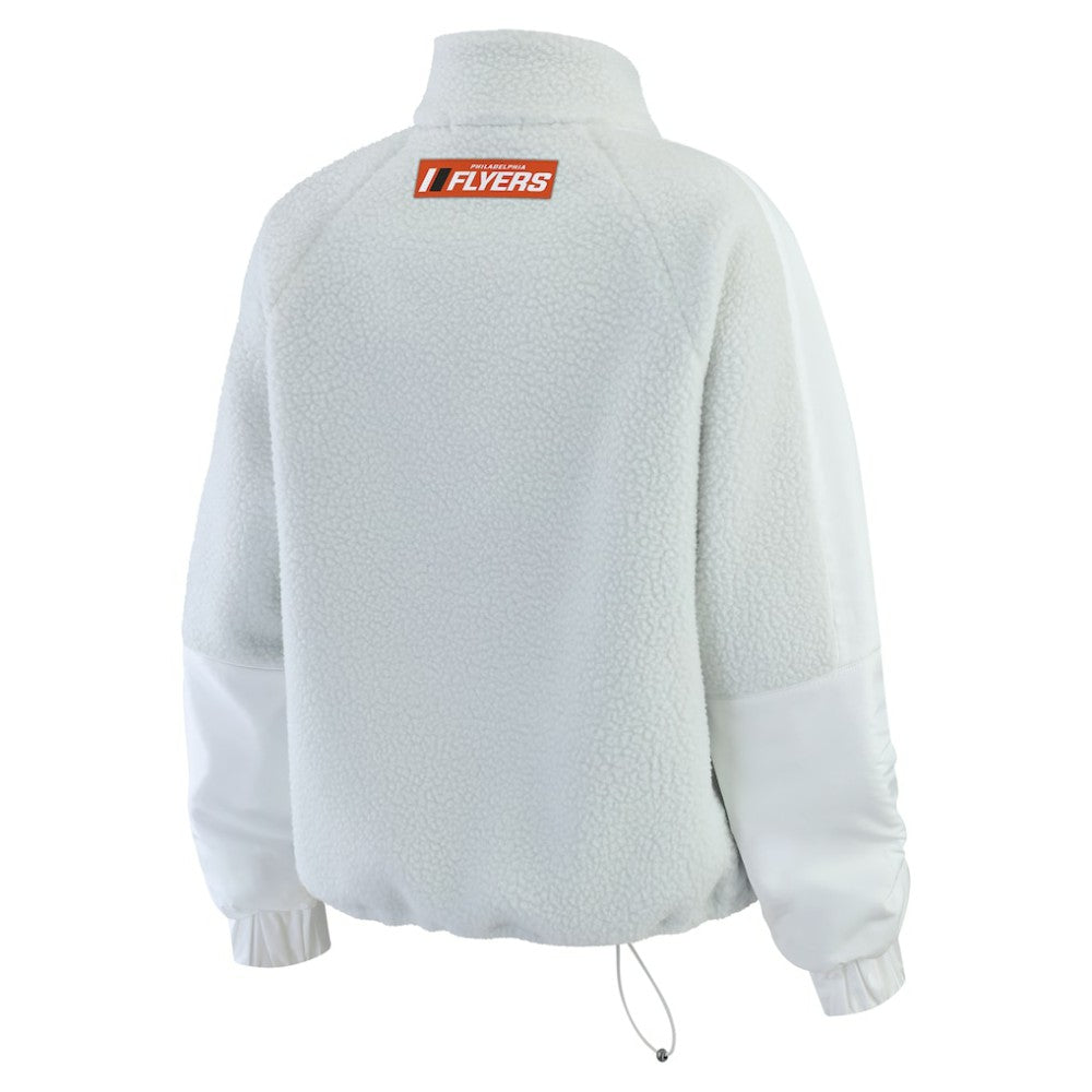 Philadelphia Flyers WEAR by Erin Andrews Women's Polar Fleece Quarter-Zip Jacket - Gray Jackets