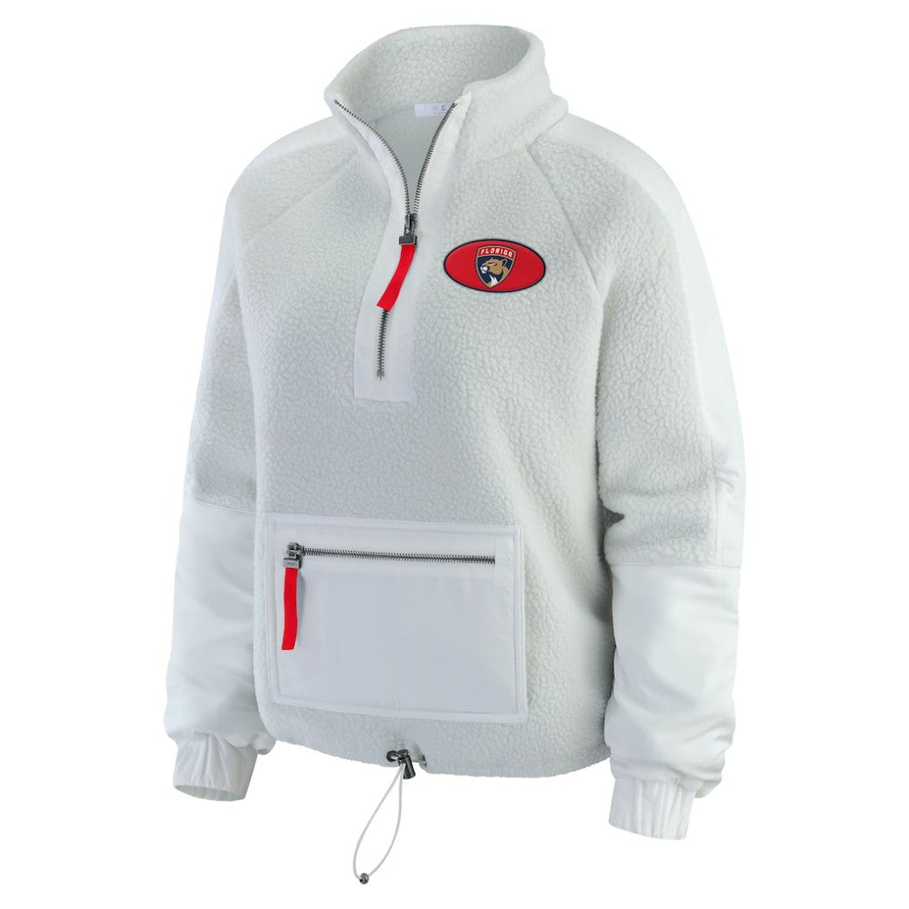 Florida Panthers WEAR by Erin Andrews Women's Polar Fleece Quarter-Zip Jacket - Gray Jackets