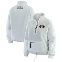 Boston Bruins WEAR by Erin Andrews Women's Polar Fleece Quarter-Zip Jacket - Gray Jackets