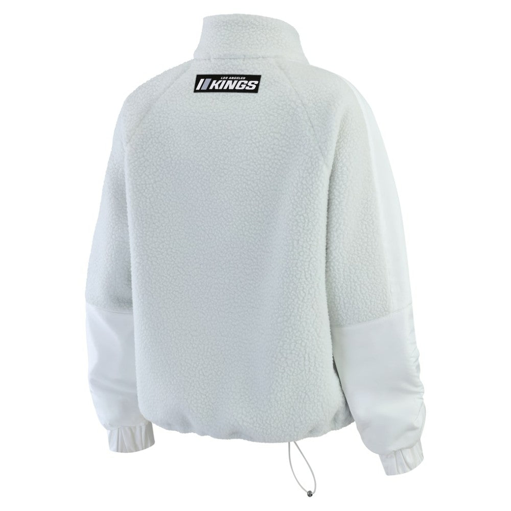 Los Angeles Kings WEAR by Erin Andrews Women's Polar Fleece Quarter-Zip Jacket - Gray Jackets