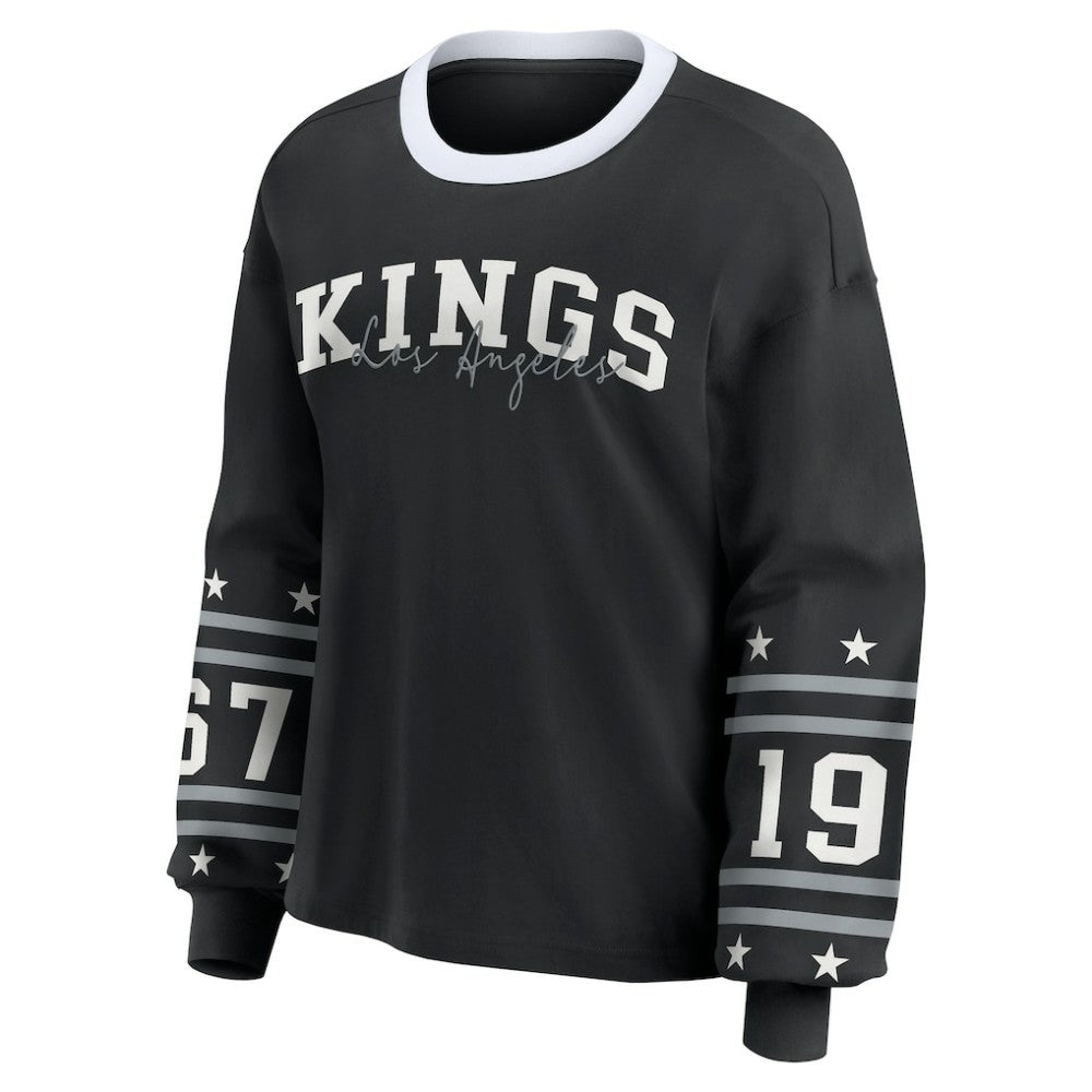 Los Angeles Kings WEAR by Erin Andrews Women's Long-Sleeve Sport T-Shirt - Black T-shirts