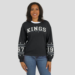 Los Angeles Kings WEAR by Erin Andrews Women's Long-Sleeve Sport T-Shirt - Black T-shirts