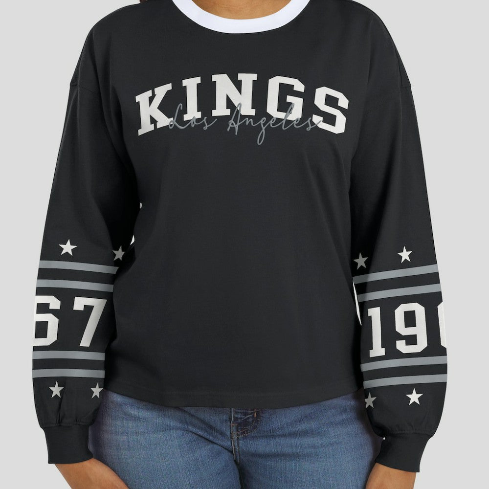 Los Angeles Kings WEAR by Erin Andrews Women's Long-Sleeve Sport T-Shirt - Black T-shirts