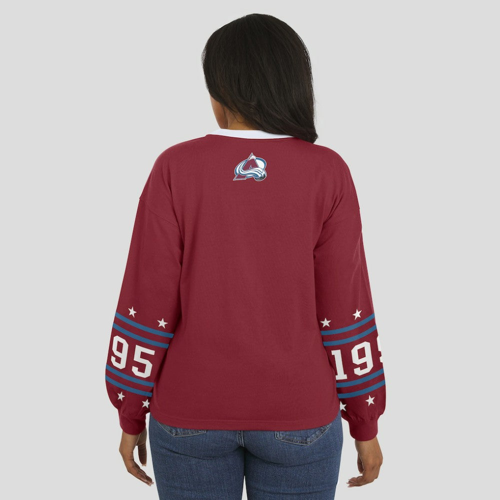 Colorado Avalanche WEAR by Erin Andrews Women's Long-Sleeve Sport T-Shirt - Burgundy T-shirts
