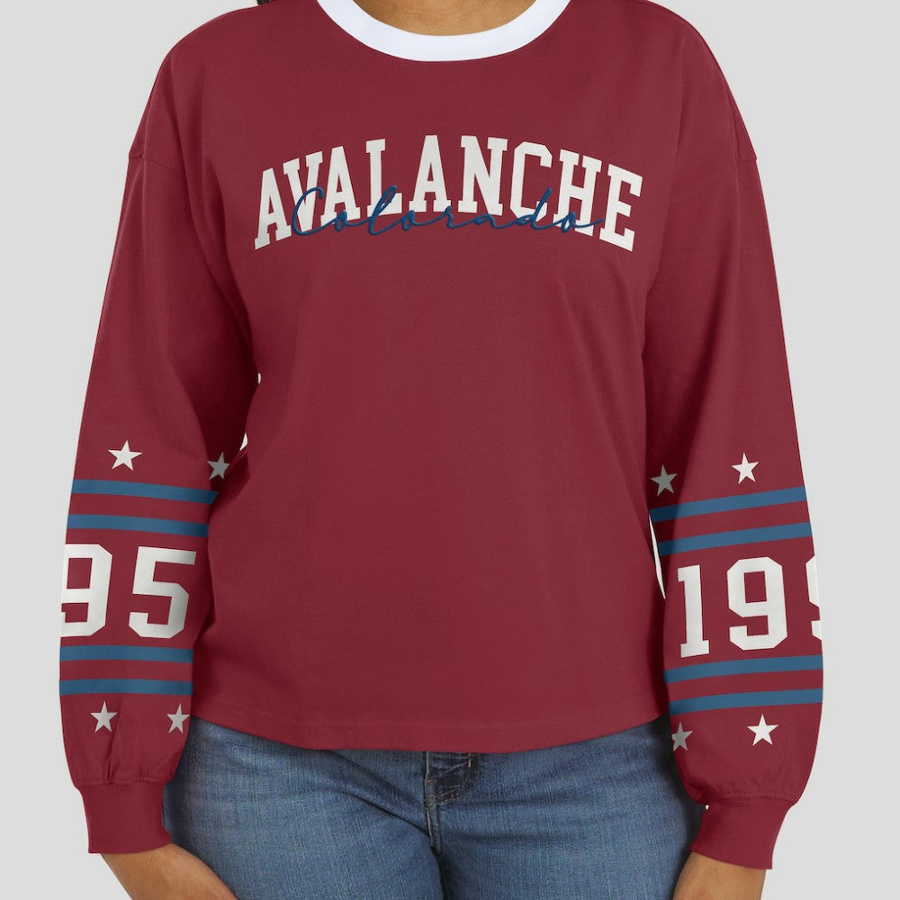 Colorado Avalanche WEAR by Erin Andrews Women's Long-Sleeve Sport T-Shirt - Burgundy T-shirts