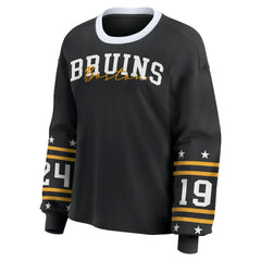 Boston Bruins WEAR by Erin Andrews Women's Long-Sleeve Sport T-Shirt - Black T-shirts