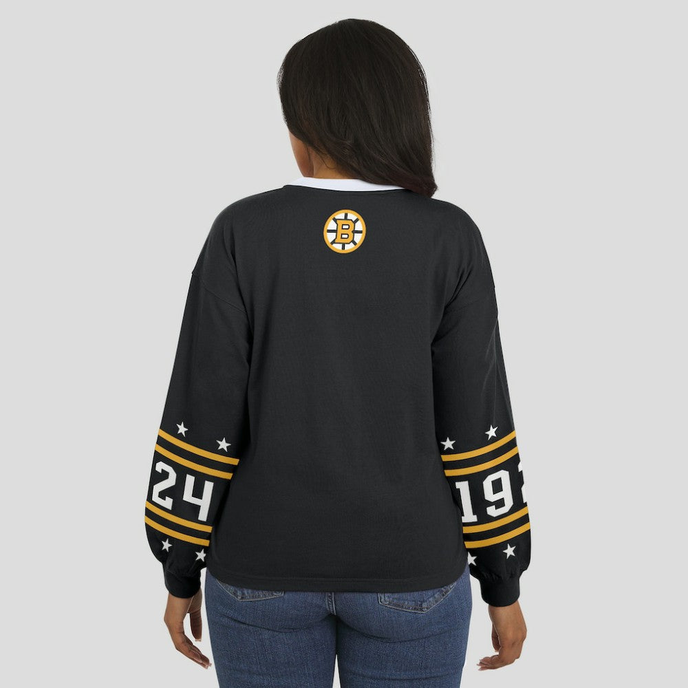 Boston Bruins WEAR by Erin Andrews Women's Long-Sleeve Sport T-Shirt - Black T-shirts
