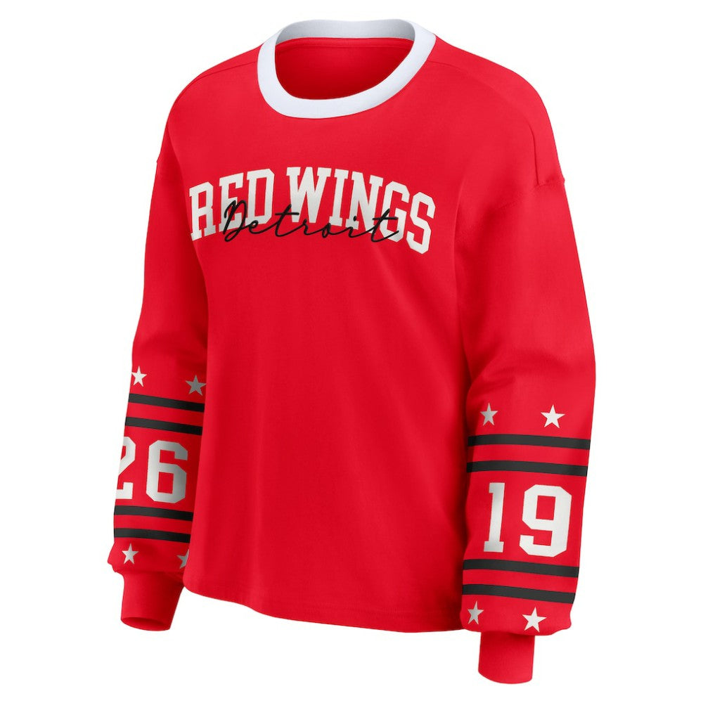 Detroit Red Wings WEAR by Erin Andrews Women's Long-Sleeve Sport T-Shirt - Red T-shirts