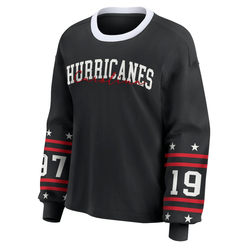 Carolina Hurricanes WEAR by Erin Andrews Women's Long-Sleeve Sport T-Shirt - Black T-shirts
