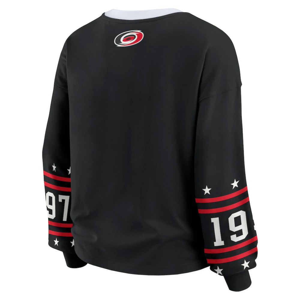 Carolina Hurricanes WEAR by Erin Andrews Women's Long-Sleeve Sport T-Shirt - Black T-shirts