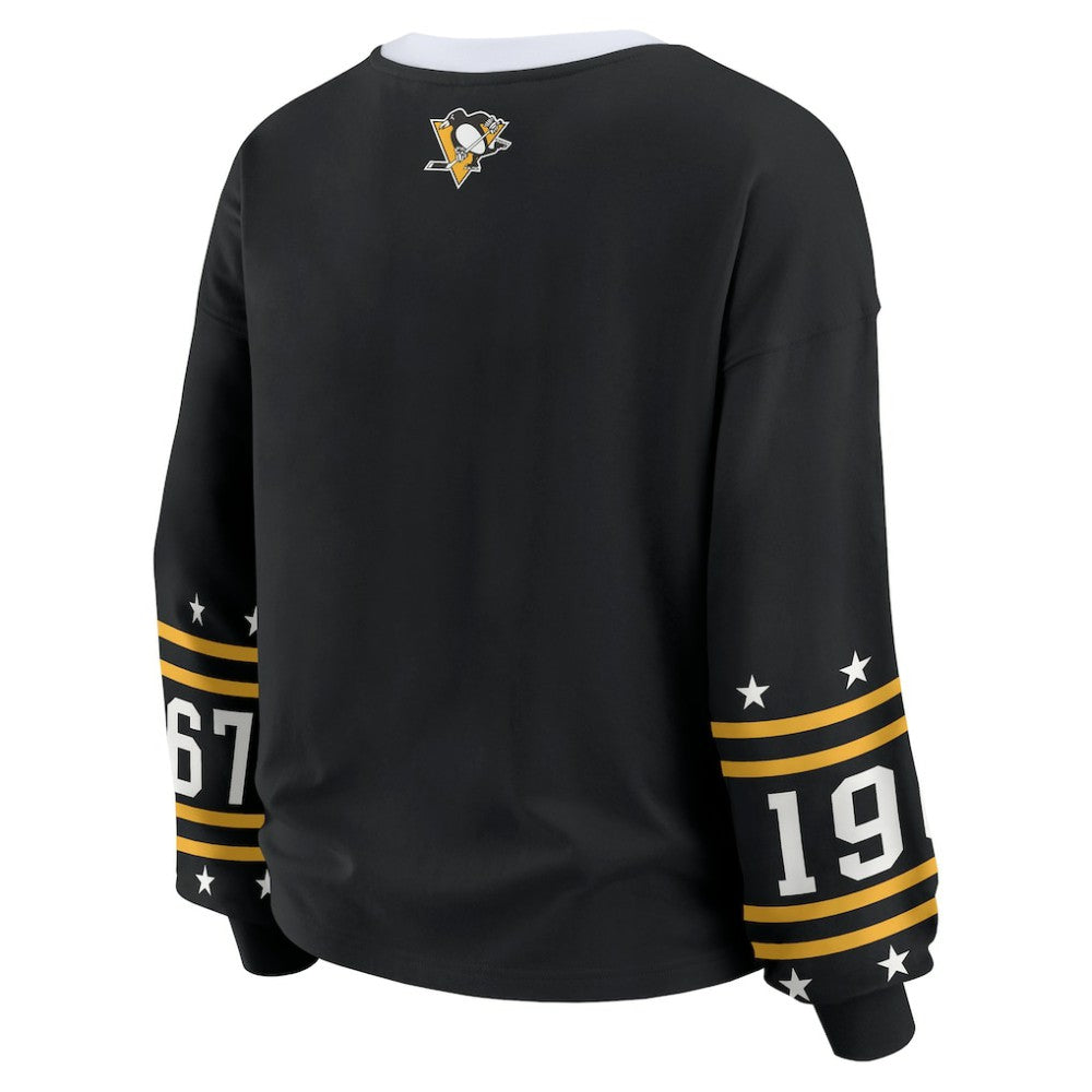 Pittsburgh Penguins WEAR by Erin Andrews Women's Long-Sleeve Sport T-Shirt - Black T-shirts