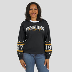 Pittsburgh Penguins WEAR by Erin Andrews Women's Long-Sleeve Sport T-Shirt - Black T-shirts
