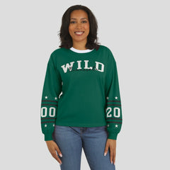 Minnesota Wild WEAR by Erin Andrews Women's Long-Sleeve Sport T-Shirt - Green T-shirts