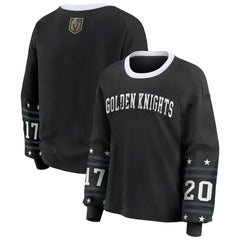 Vegas Golden Knights WEAR by Erin Andrews Women's Long-Sleeve Sport T-Shirt - Black T-shirts