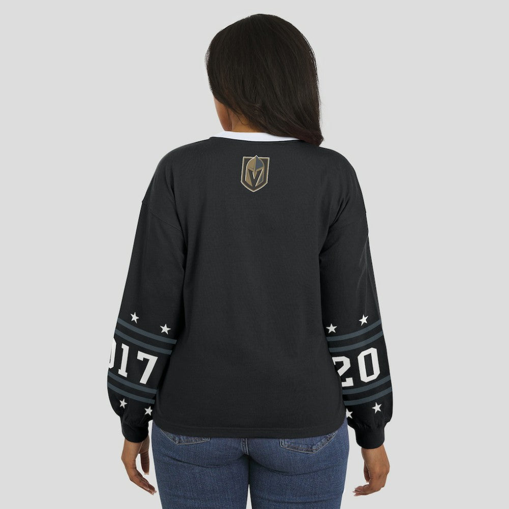 Vegas Golden Knights WEAR by Erin Andrews Women's Long-Sleeve Sport T-Shirt - Black T-shirts