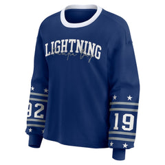 Tampa Bay Lightning WEAR by Erin Andrews Women's Long-Sleeve Sport T-Shirt - Blue T-shirts