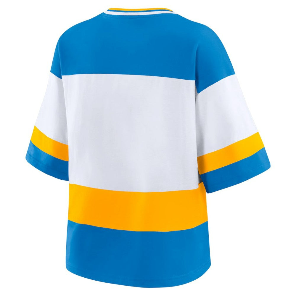St. Louis Blues WEAR by Erin Andrews Women's Jersey Style Tee - Blue/White Jerseys