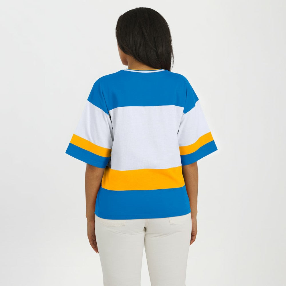 St. Louis Blues WEAR by Erin Andrews Women's Jersey Style Tee - Blue/White Jerseys