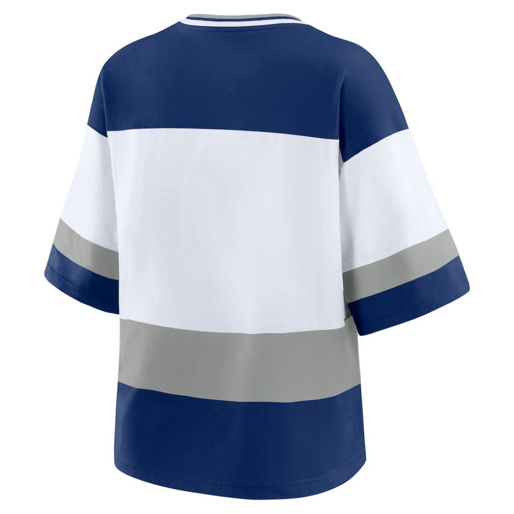 Tampa Bay Lightning WEAR by Erin Andrews Women's Jersey Style Tee - Blue/White Jerseys