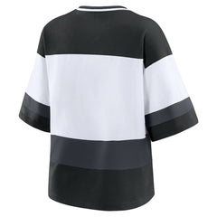 Vegas Golden Knights WEAR by Erin Andrews Women's Jersey Style Tee - Black/White Jerseys