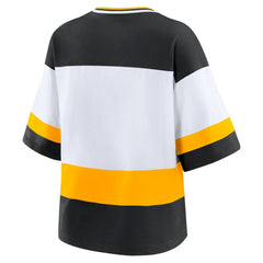 Boston Bruins WEAR by Erin Andrews Women's Jersey Style Tee - Black/White Jerseys
