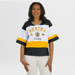 Boston Bruins WEAR by Erin Andrews Women's Jersey Style Tee - Black/White Jerseys