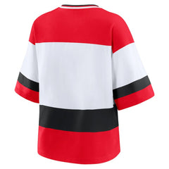 Detroit Red Wings WEAR by Erin Andrews Women's Jersey Style Tee - Red/White Jerseys