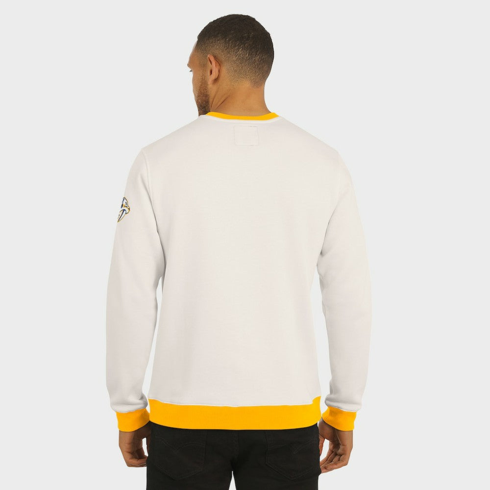 Nashville Predators Darius Rucker Collection by Fanatics Colorblock Pullover Sweatshirt - Cream Sweatshirts