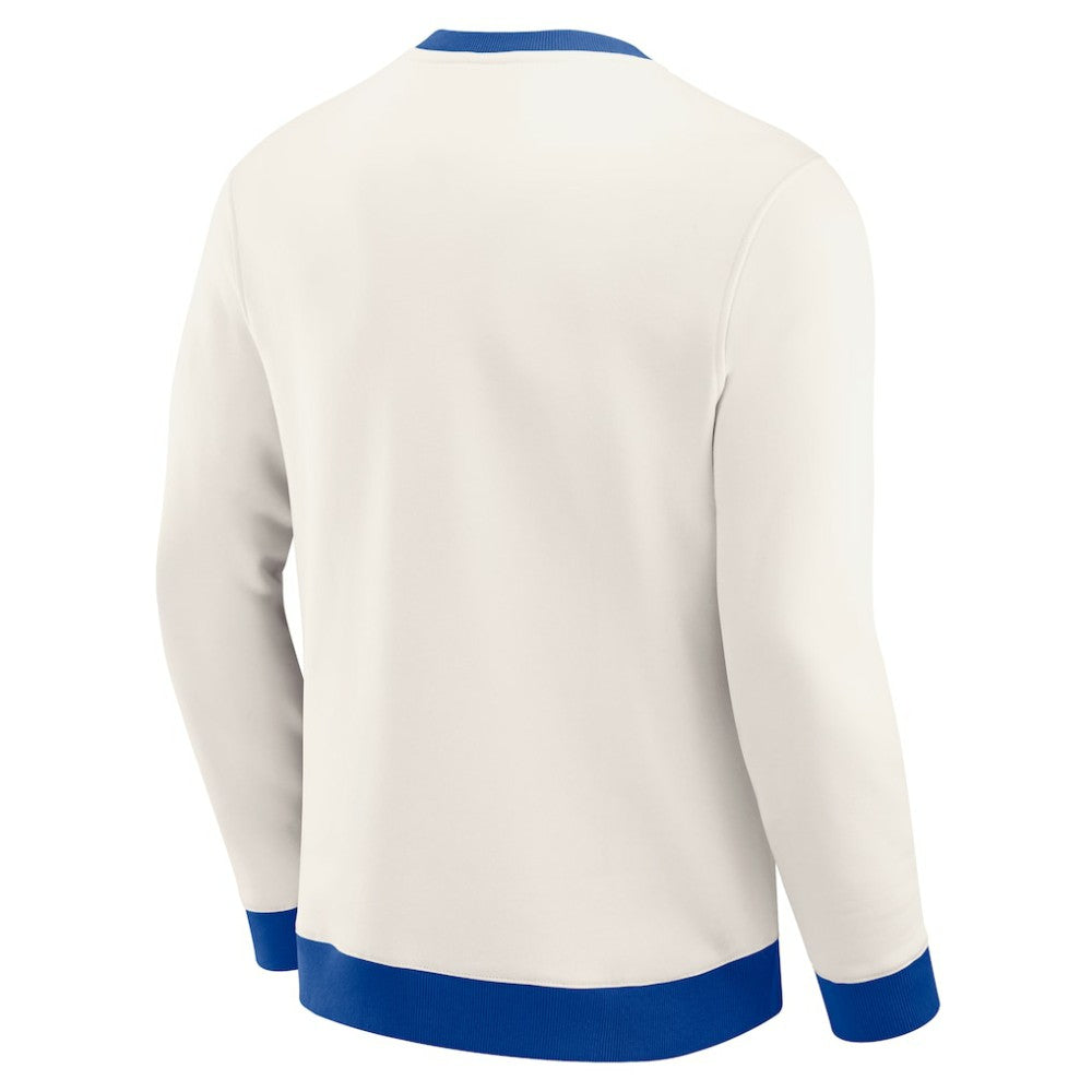 New York Rangers Darius Rucker Collection by Fanatics Colorblock Pullover Sweatshirt - Cream Sweatshirts