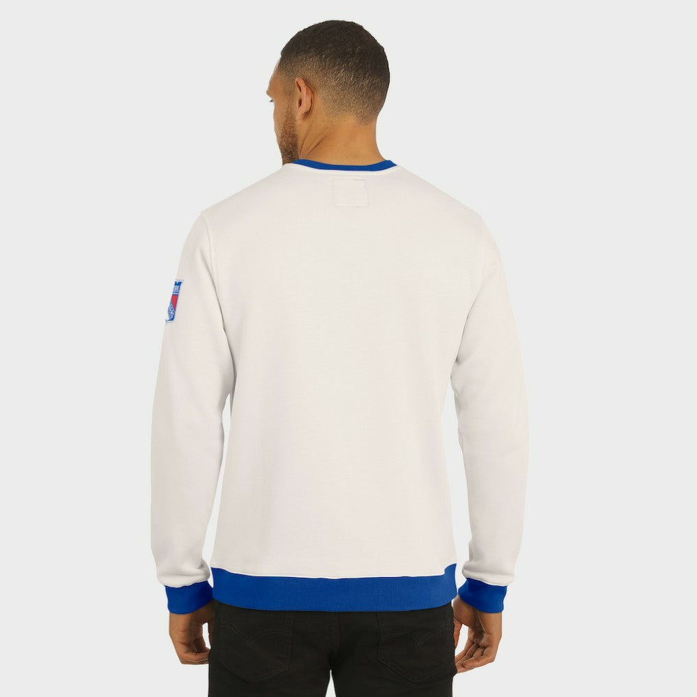 New York Rangers Darius Rucker Collection by Fanatics Colorblock Pullover Sweatshirt - Cream Sweatshirts