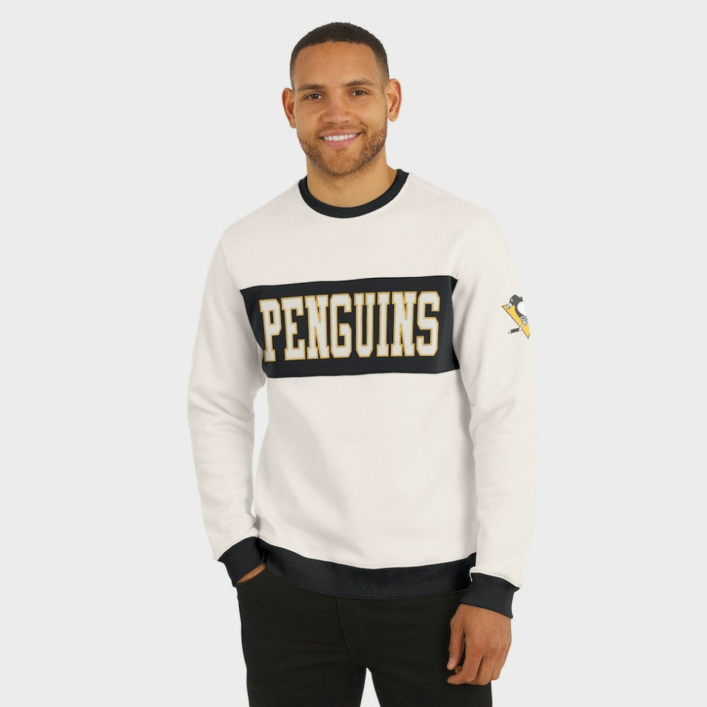Pittsburgh Penguins Darius Rucker Collection by Fanatics Colorblock Pullover Sweatshirt - Cream Sweatshirts