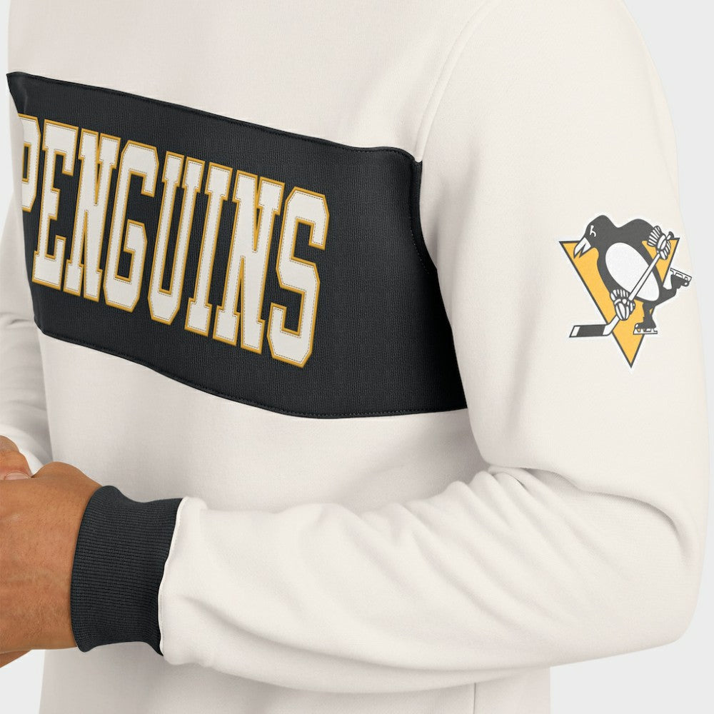 Pittsburgh Penguins Darius Rucker Collection by Fanatics Colorblock Pullover Sweatshirt - Cream Sweatshirts