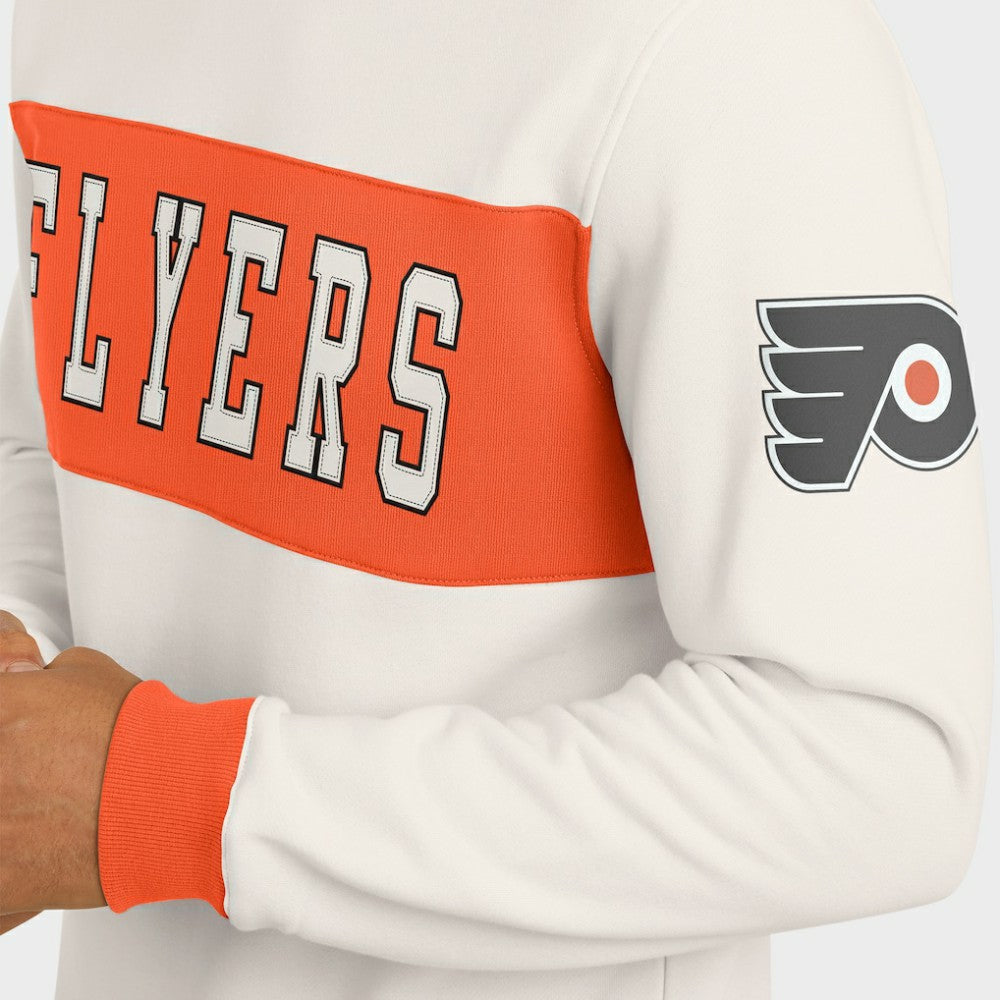 Philadelphia Flyers Darius Rucker Collection by Fanatics Colorblock Pullover Sweatshirt - Cream Sweatshirts