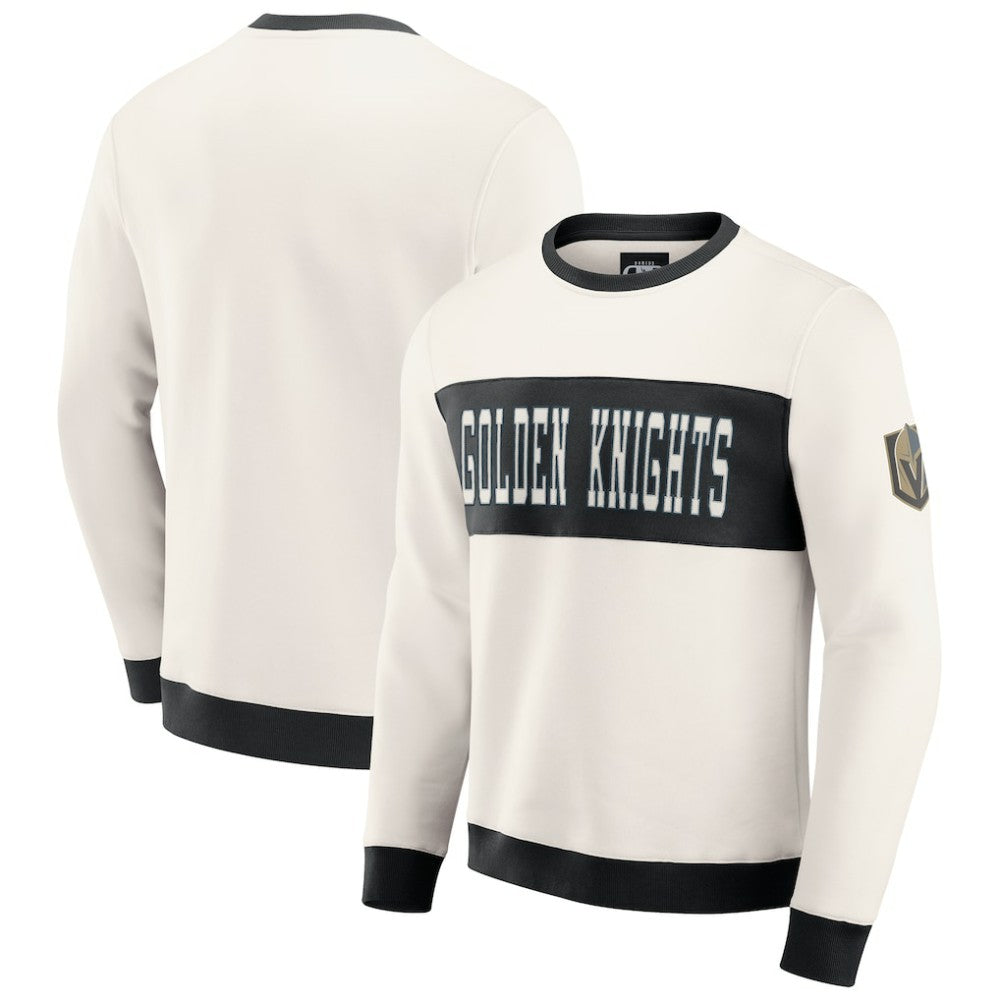 Vegas Golden Knights Darius Rucker Collection by Fanatics Colorblock Pullover Sweatshirt - Cream Sweatshirts