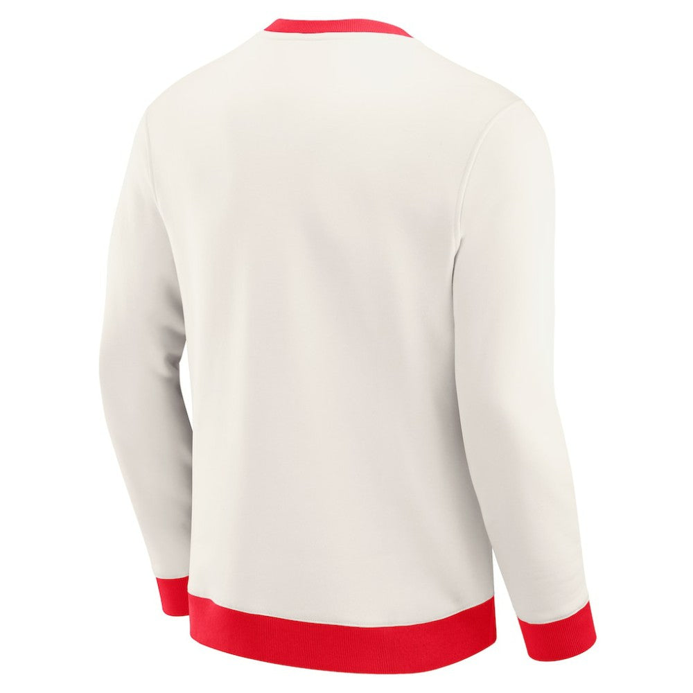 Chicago Blackhawks Darius Rucker Collection by Fanatics Colorblock Pullover Sweatshirt - Cream Sweatshirts