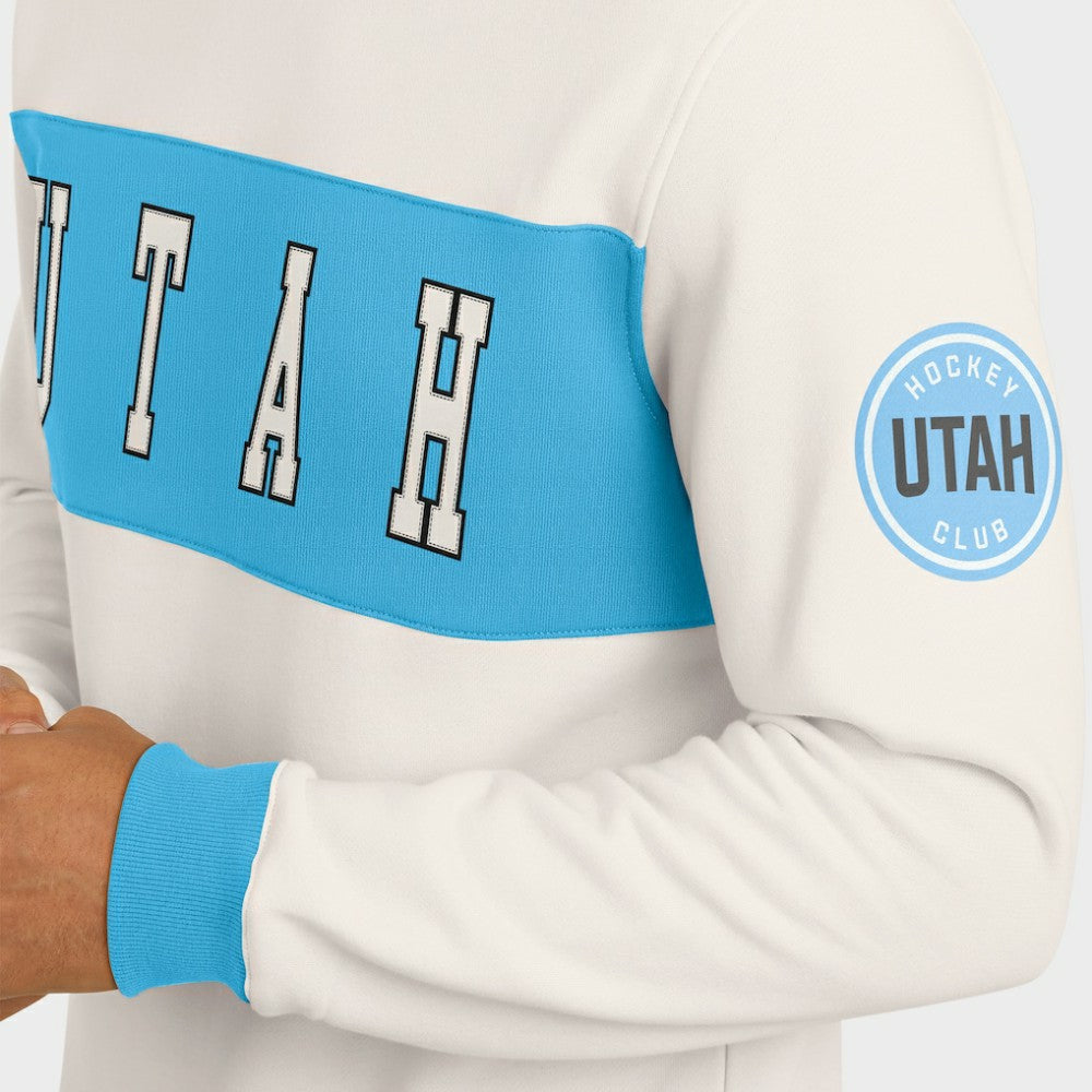 Utah Hockey Club Darius Rucker Collection by Fanatics Colorblock Pullover Sweatshirt - Cream Sweatshirts