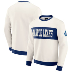 Toronto Maple Leafs Darius Rucker Collection by Fanatics Colorblock Pullover Sweatshirt - Cream Sweatshirts