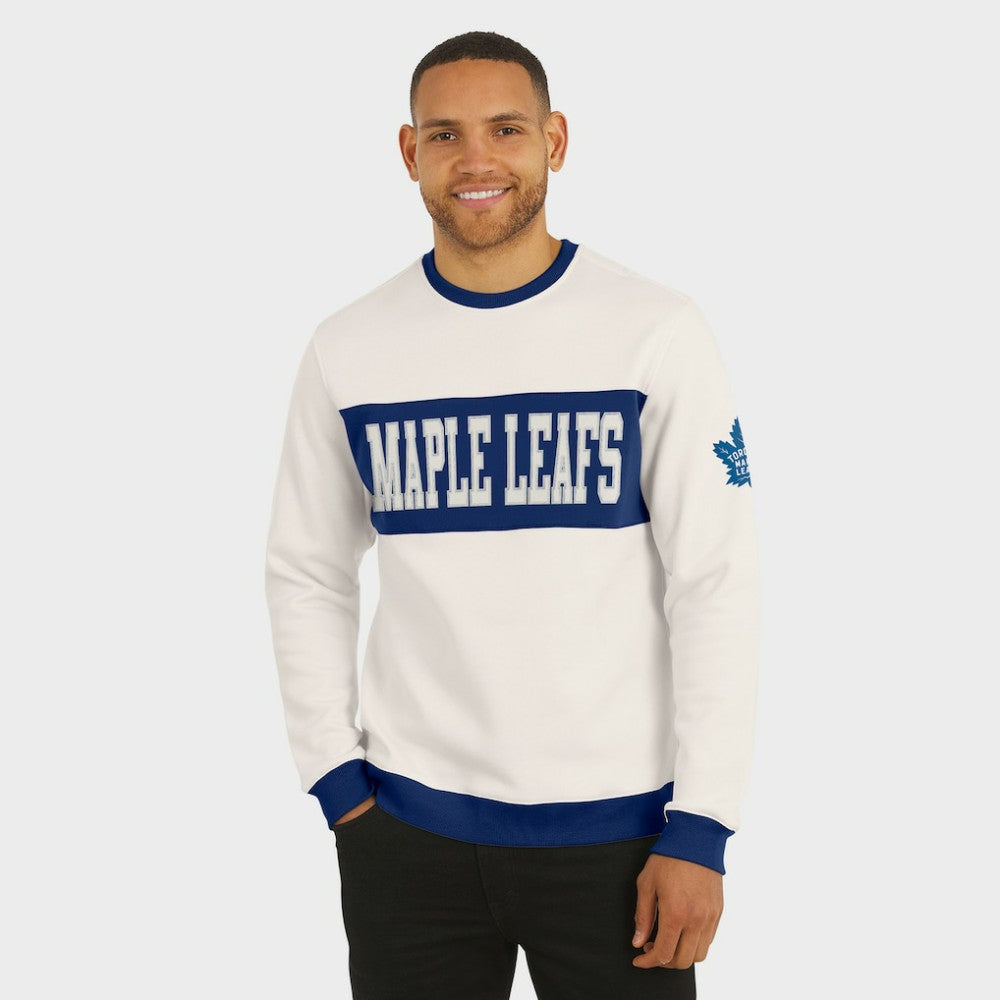 Toronto Maple Leafs Darius Rucker Collection by Fanatics Colorblock Pullover Sweatshirt - Cream Sweatshirts