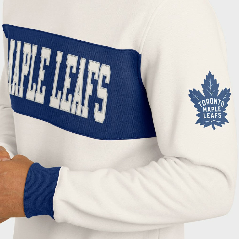 Toronto Maple Leafs Darius Rucker Collection by Fanatics Colorblock Pullover Sweatshirt - Cream Sweatshirts