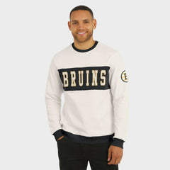 Boston Bruins Darius Rucker Collection by Fanatics Colorblock Pullover Sweatshirt - Cream Sweatshirts