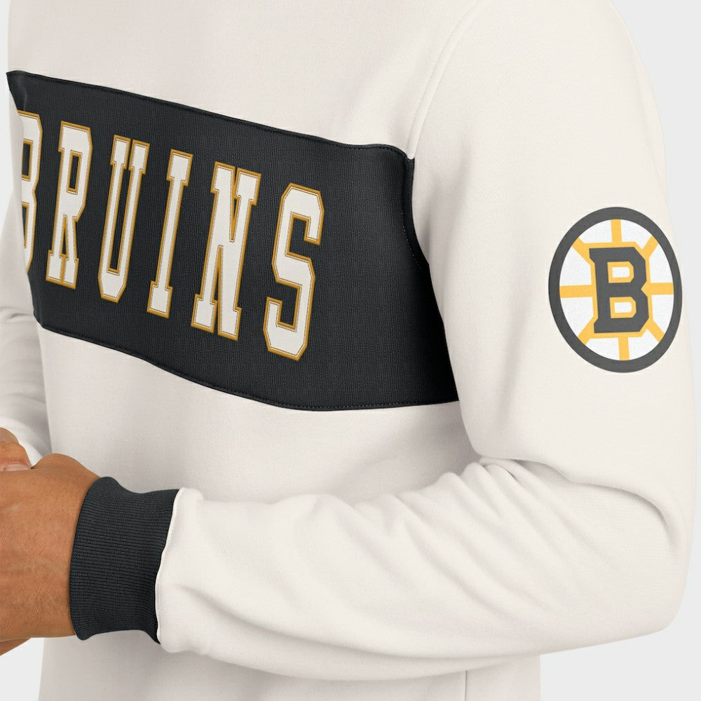 Boston Bruins Darius Rucker Collection by Fanatics Colorblock Pullover Sweatshirt - Cream Sweatshirts