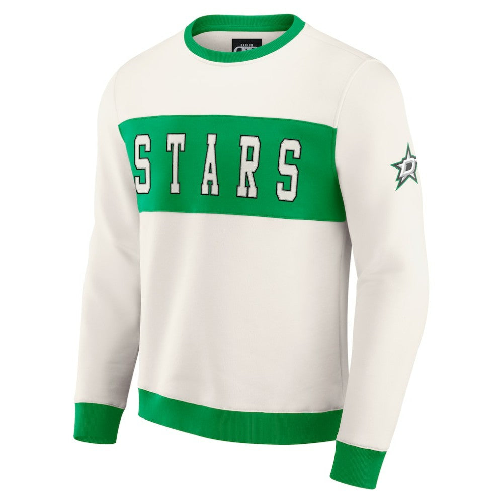 Dallas Stars Darius Rucker Collection by Fanatics Colorblock Pullover Sweatshirt - Cream Sweatshirts